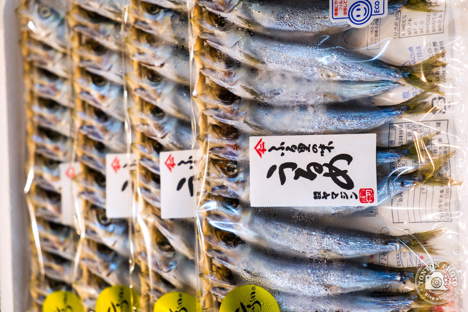 Poissons sur le marché aux poissons et fruits de mer de Tsukiji, Tokyo, Japon © Clément Racineux / Tonton Photo