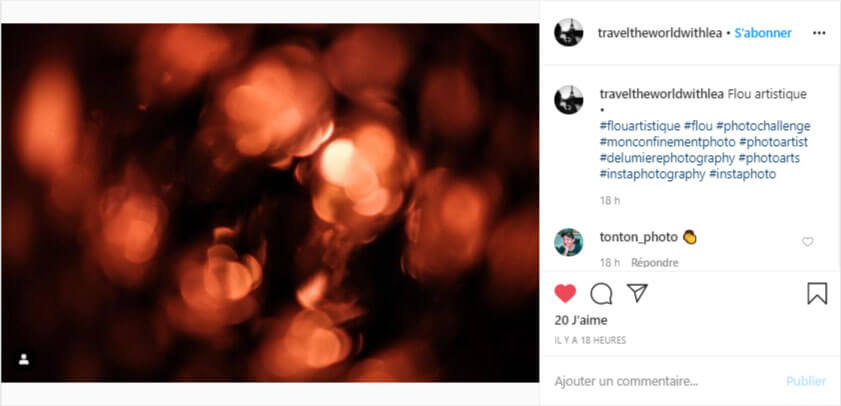 Défi photo #monconfinementphoto sur Instagram avec Tonton Photo © @traveltheworldwithlea