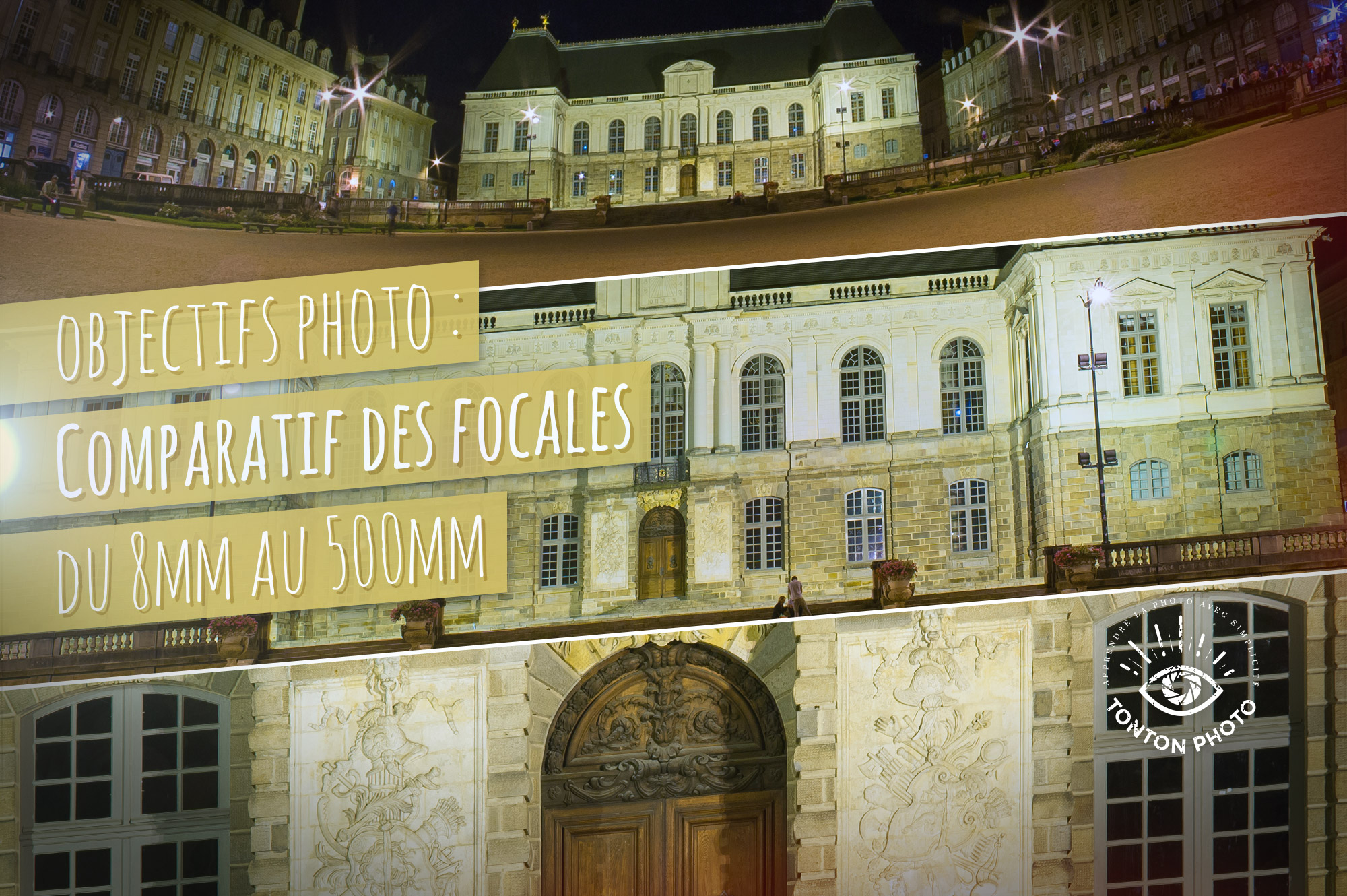 Objectifs photo : comparatif visuel des focales, du 8mm au 500mm © Tonton Photo